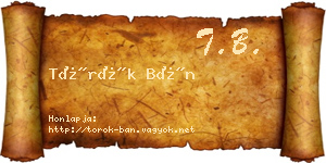 Török Bán névjegykártya